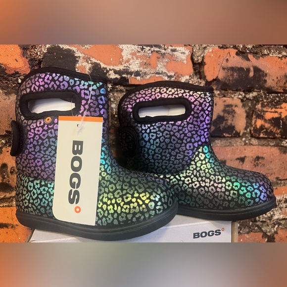 BOGS Baby II Rainbow Leopard All Weather Boots Size:8 NIB - Picture 12 of 16